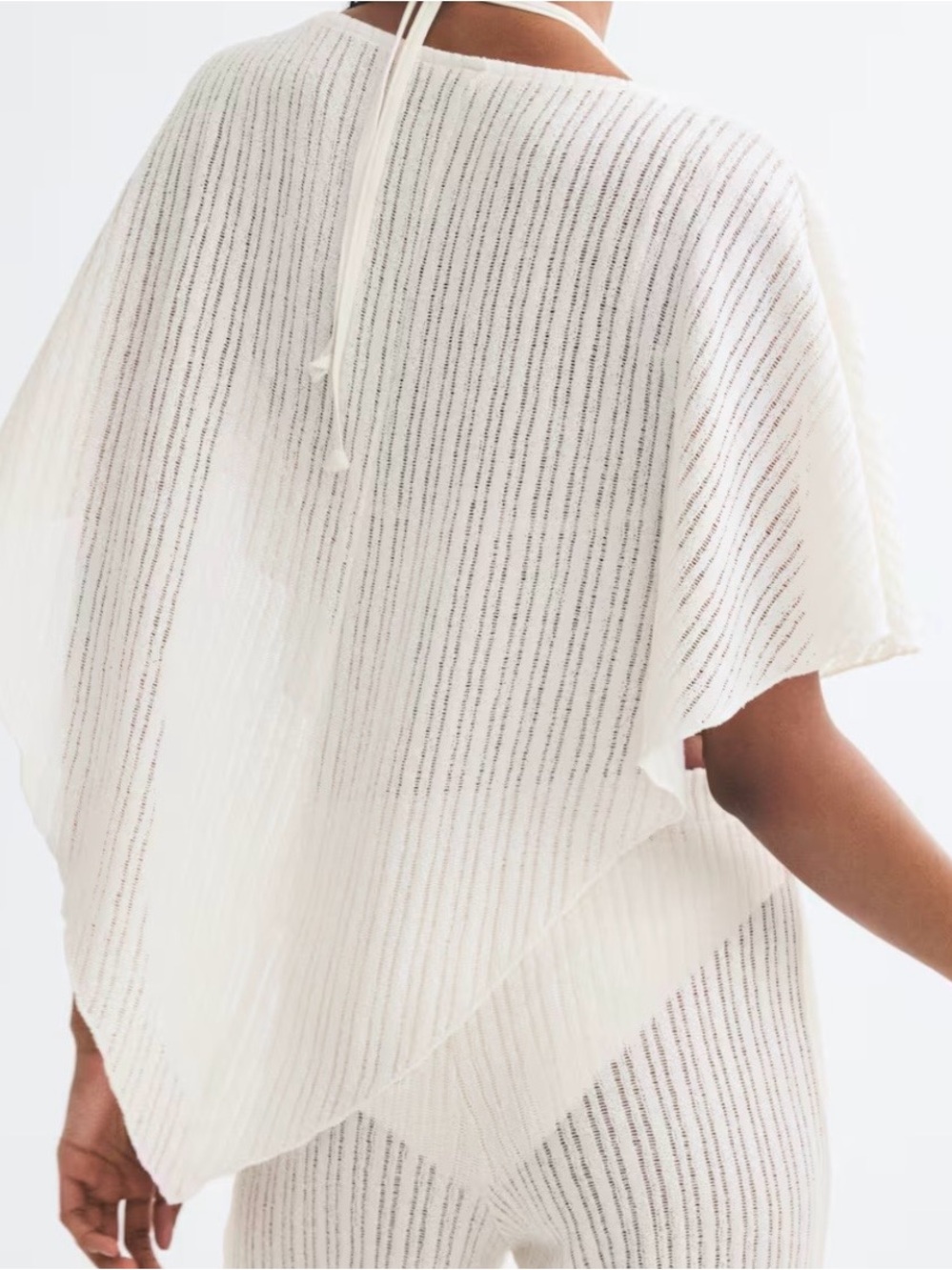 Divided Cream Short Sleeve Ribbed Knit Top - Picture 2 of 4